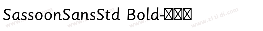 SassoonSansStd Bold字体转换